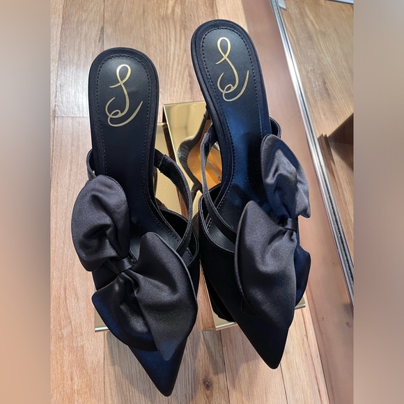 Sam Edelman Black Satin Veranda Mules - Picture 4 of 8